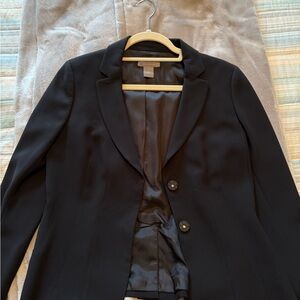 Ann Taylor Black Classic Notch Lapel Blazer